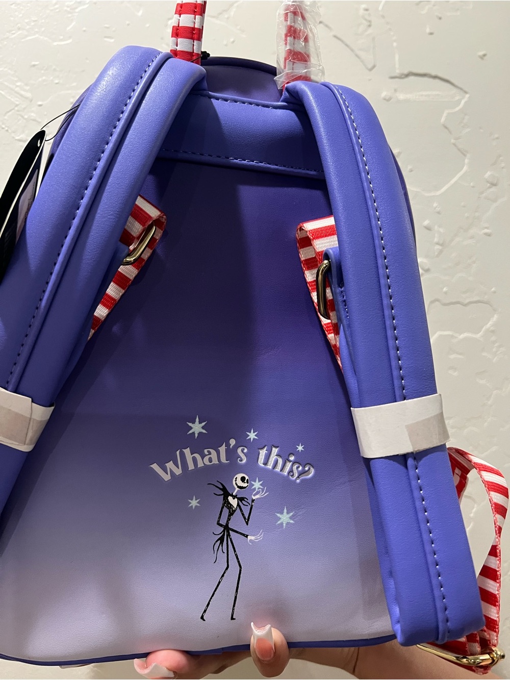 Disney Loungefly Nightmare Before Christmas Purple Holiday Mini Backpack - Picture 2 of 4